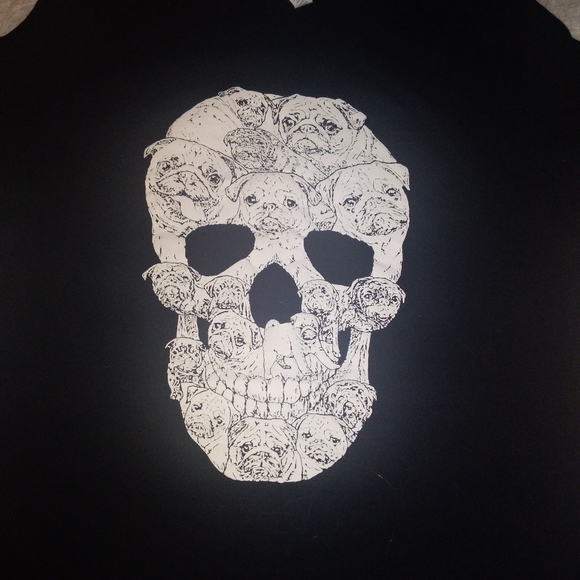 Sugar skull pug tee shirt xl - Picture 1 of 4